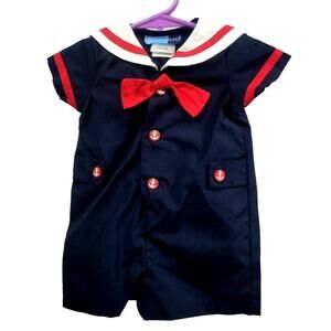 Goodlad‎ Sailor Romper Red, White, and Blue Infant Size 6 Months